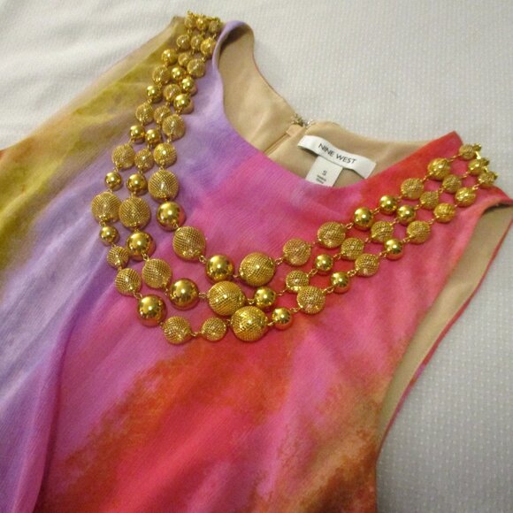 💖 NINE WEST MULTI-COLOR DRESS – SIZE S – NWT 💖 - Picture 12 of 16